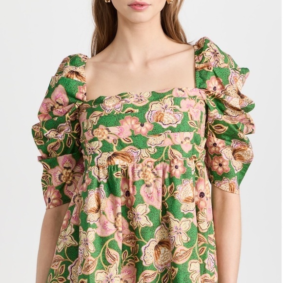 NWOT MISA Kate Dress Kelly Blossoms Cotton Puff Sleeve / Medium - Picture 6 of 13